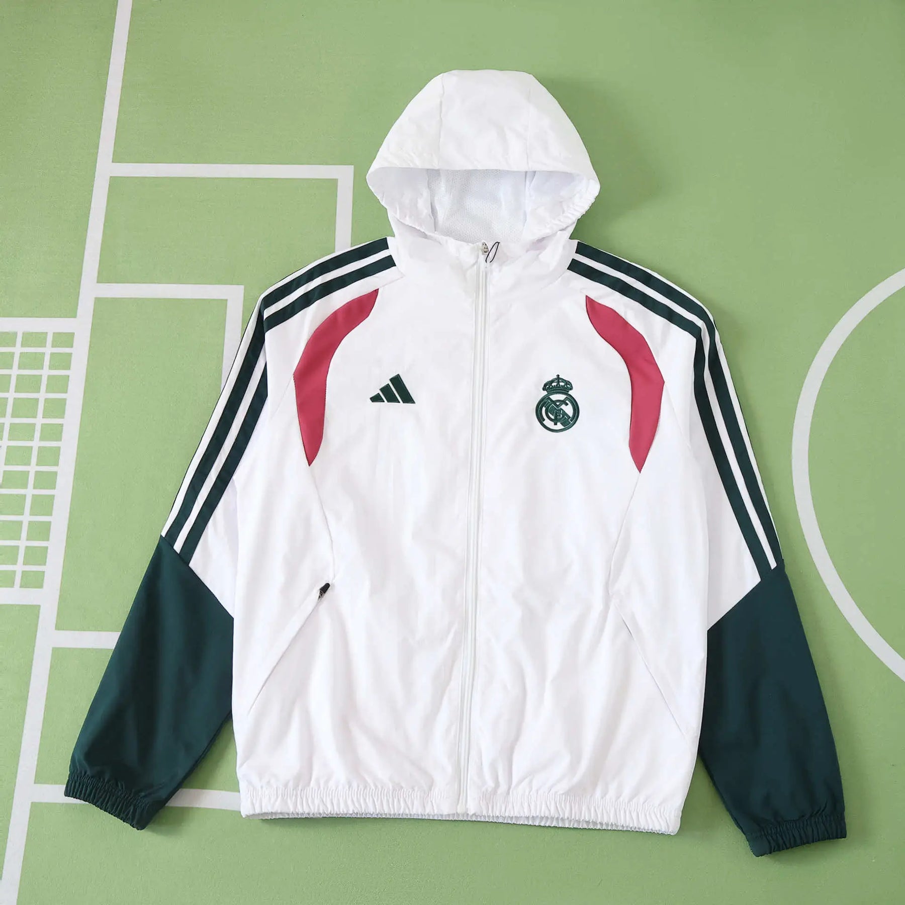 Giacca a Vento Real Madrid 26/27 Uomo Bianco | Giacca a Vento da Calcio