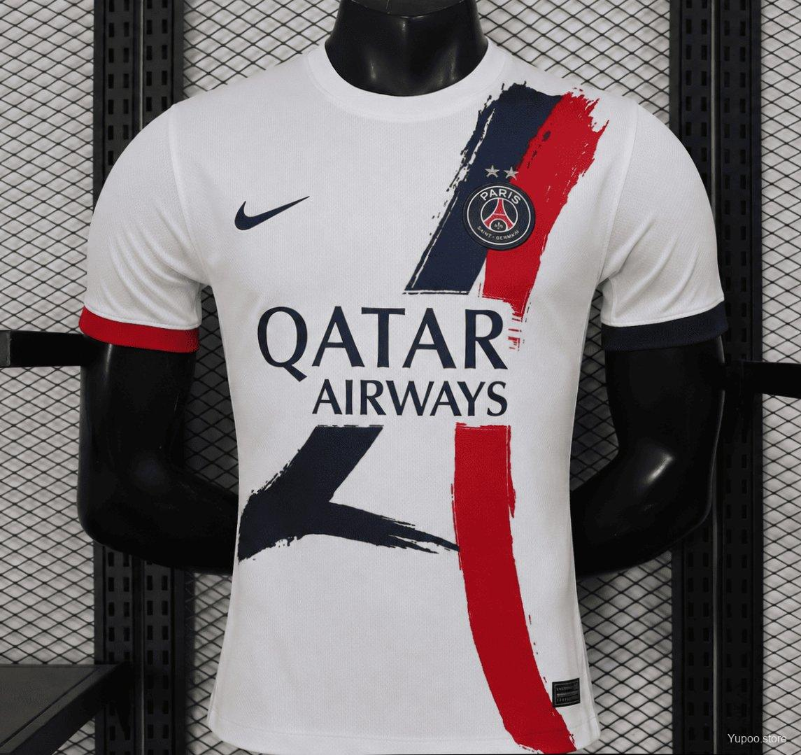 Maglia Paris Away 25/26 Champions d'Europe Bianca | Maglia da Calcio