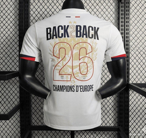 Maglia Paris Away 25/26 Champions d'Europe Bianca | Maglia da Calcio