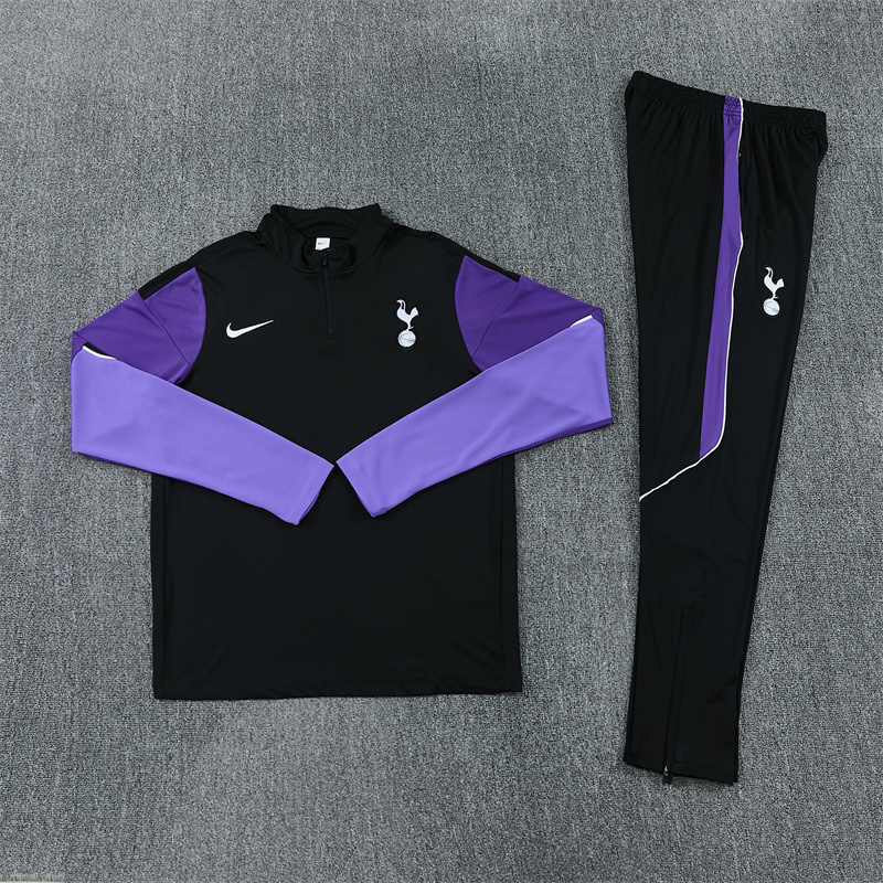 Tuta Half-zip Tottenham 26/27 Uomo Nero e Viola | Tuta da Calcio