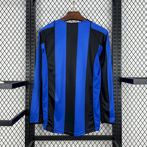 Inter Milan Jersey Home 04/05 Retro Manica Lunga Uomo Blu e Nero | Maglia da Calcio
