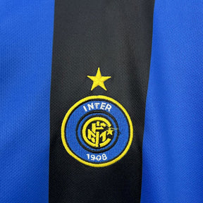 Inter Milan Jersey Home 04/05 Retro Manica Lunga Uomo Blu e Nero | Maglia da Calcio