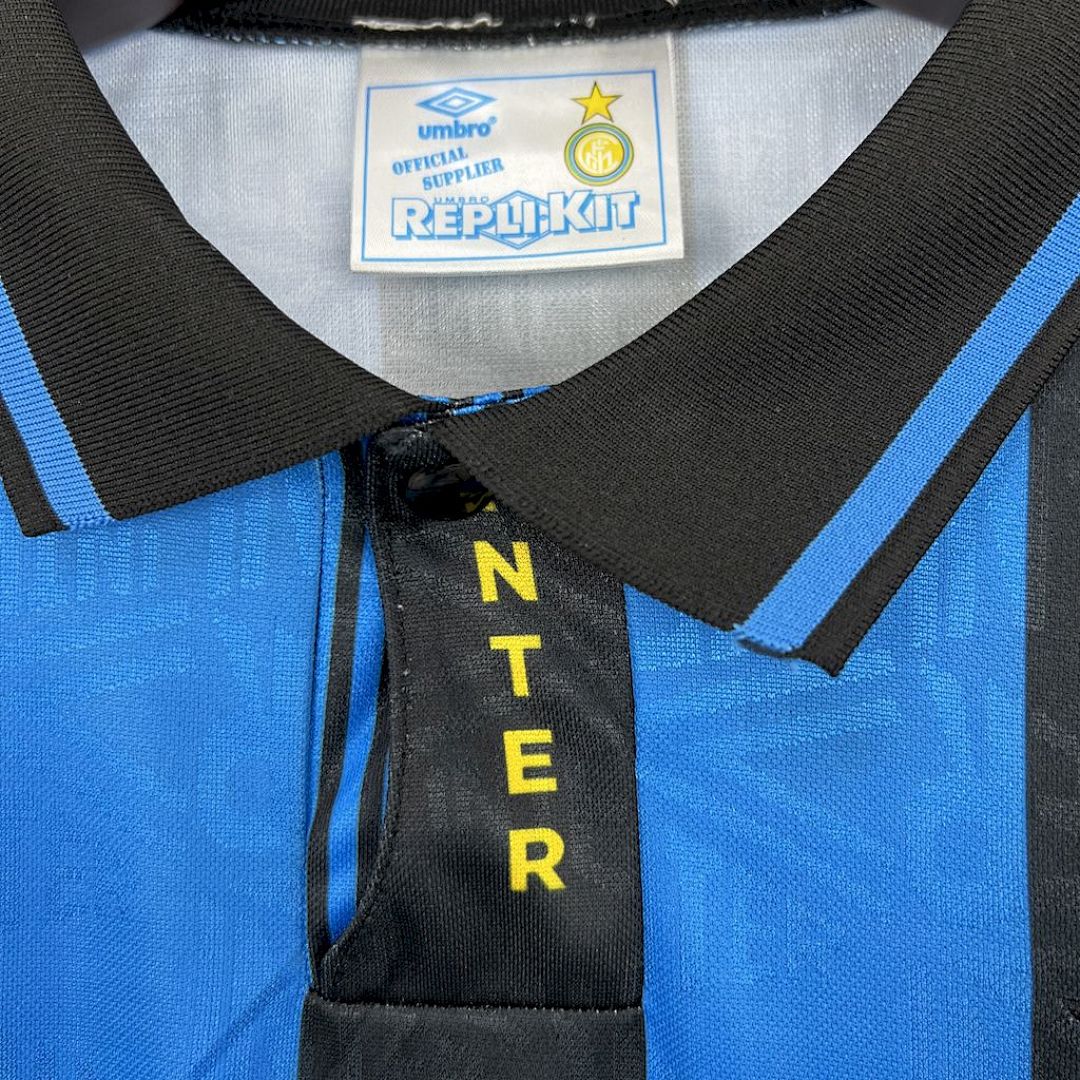 Inter Milan Jersey Home 93/94 Retro Uomo Blu e Nero | Maglia da Calcio