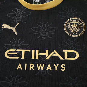 Kit Bambino Manchester City Away 26/27 Nero e Oro | Kit da Calcio