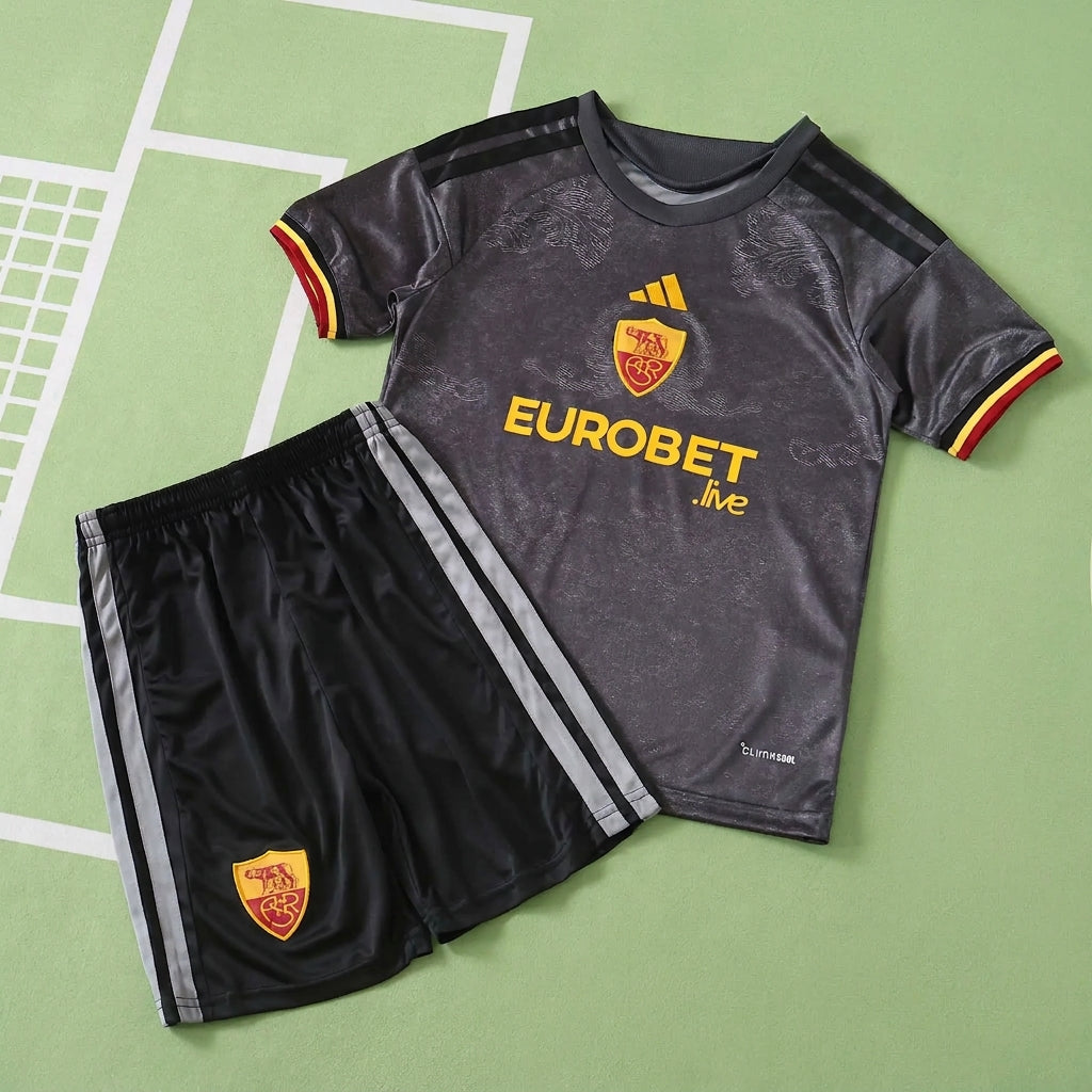 Kit Bambino Roma Third 26/27 Nero | Kit da Calcio