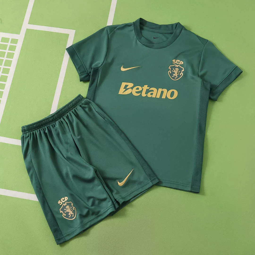 Kit Bambino Sporting Anniversario 26/27 Verde | Kit da Calcio