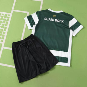 Kit Bambino Sporting Home 26/27 Verde e Bianco | Kit da Calcio