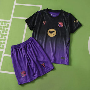 Kit Barcelona Away 26/27 Bambino Nero e Viola | Kit da Calcio