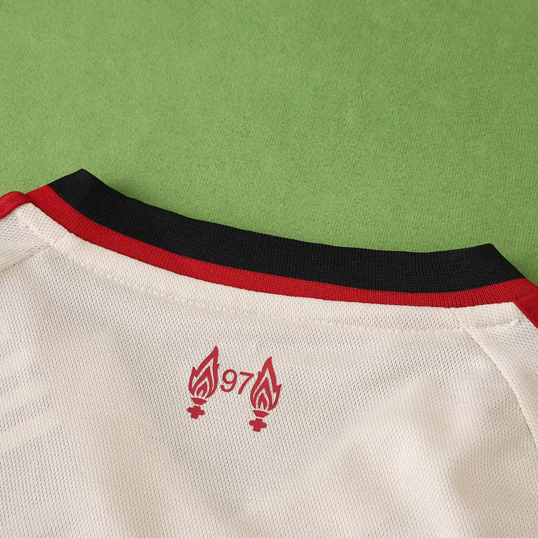 Kit Liverpool Away 25/26 Bambino Bianco | Kit da Calcio