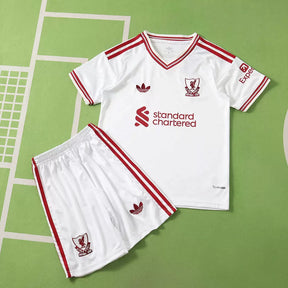 Kit Liverpool Away 26/27 Bambino Bianco | Kit da Calcio