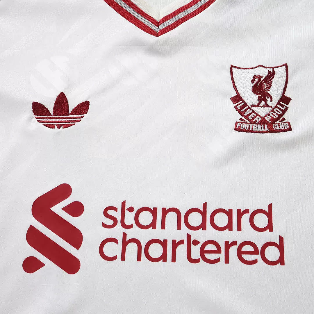 Kit Liverpool Away 26/27 Bambino Bianco | Kit da Calcio