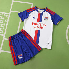 Kit Lyon Home 26/27 Bambino Bianco e Blu | Kit da Calcio