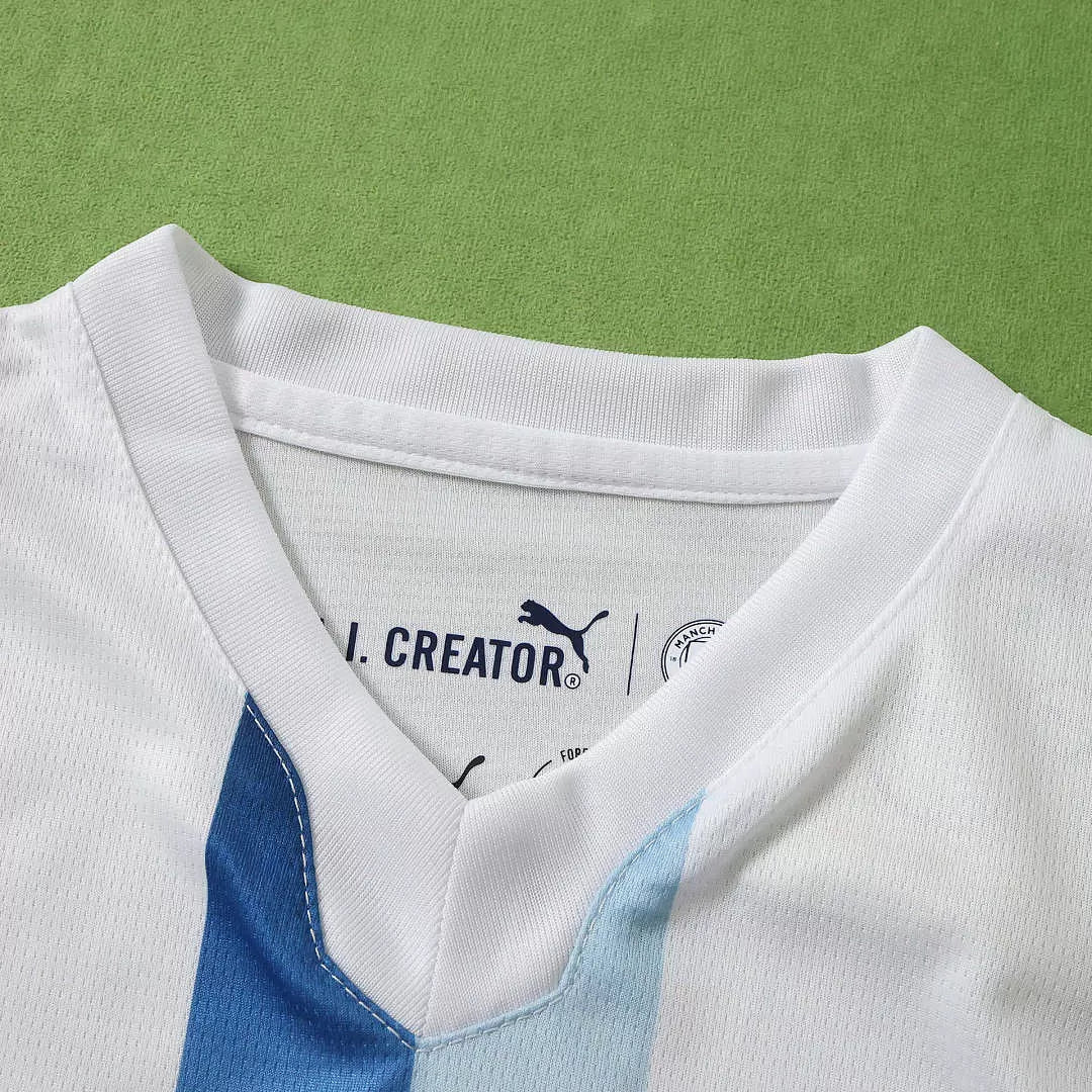 Kit Manchester City Away 26/27 Blu Bambino Bianco | Kit da Calcio