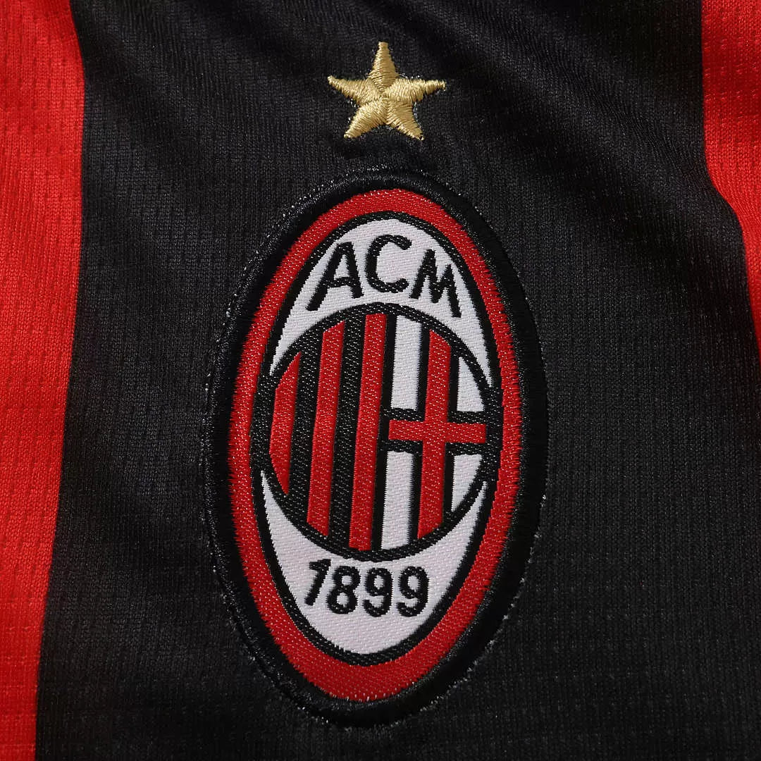 Kit Milan Home 26/27 Bambino Rosso e Nero | Kit da Calcio