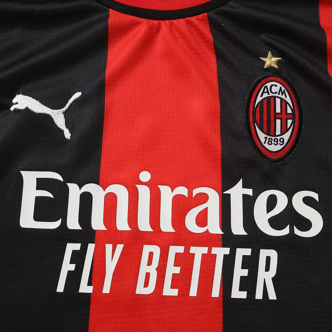 Kit Milan Home 26/27 Bambino Rosso e Nero | Kit da Calcio