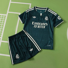 Kit Real Madrid Away 26/27 Bambino Verde Scuro | Kit da Calcio