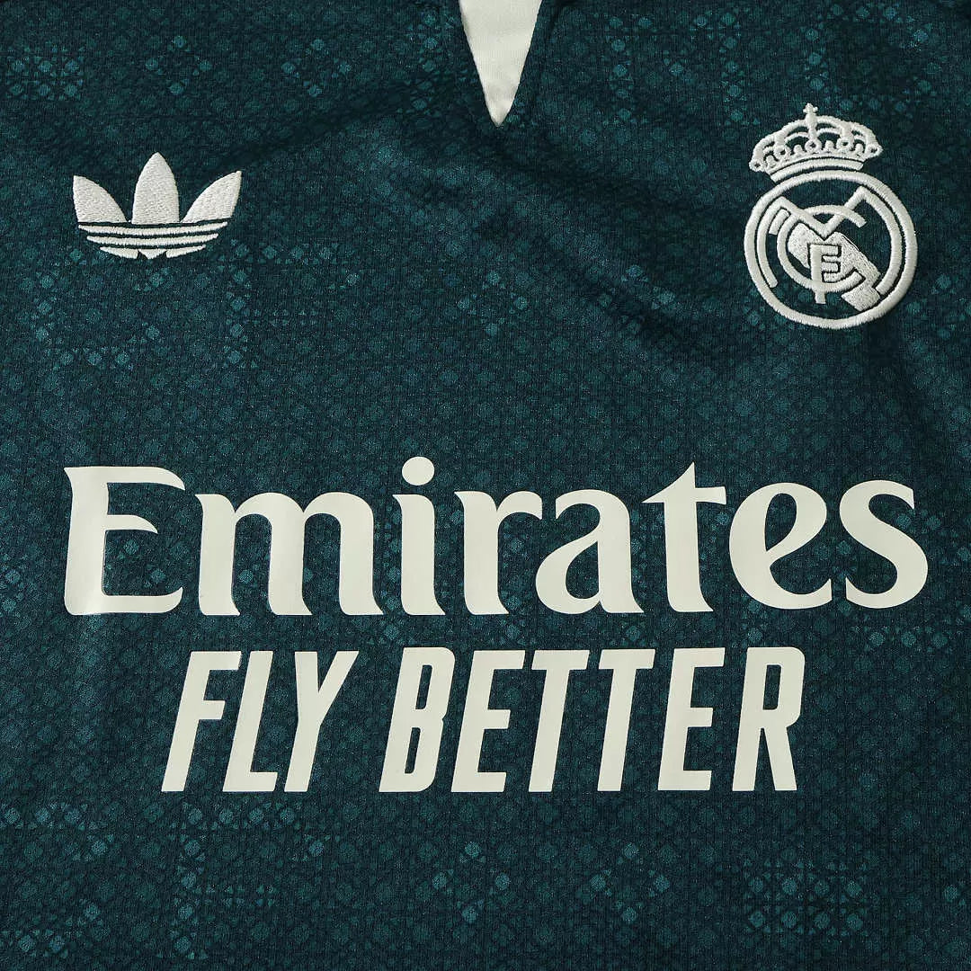 Kit Real Madrid Away 26/27 Bambino Verde Scuro | Kit da Calcio