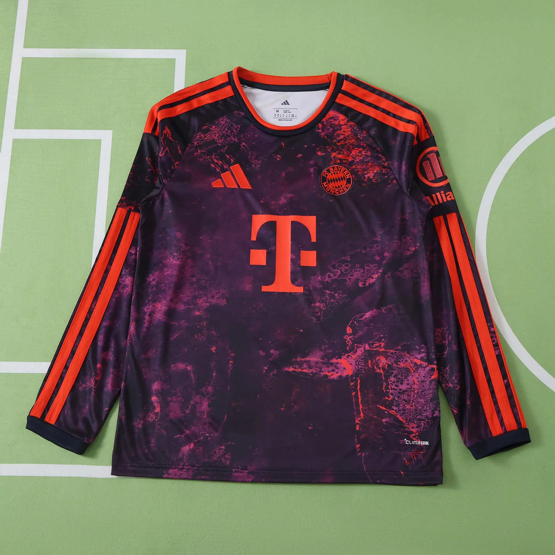 Maglia Away 26/27 Manica Lunga Uomo Viola con dettagli Arancione Fluo | Maglia da Calcio