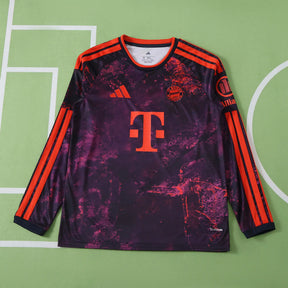 Maglia Away 26/27 Manica Lunga Uomo Viola con dettagli Arancione Fluo | Maglia da Calcio