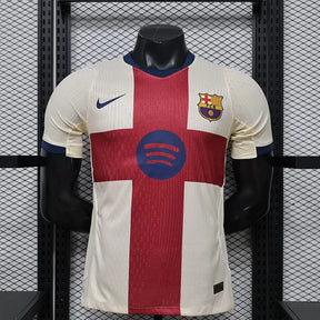 Maglia Barcelona Fourth 26/27 Player Uomo Bianco e Rosso | Maglia da Calcio