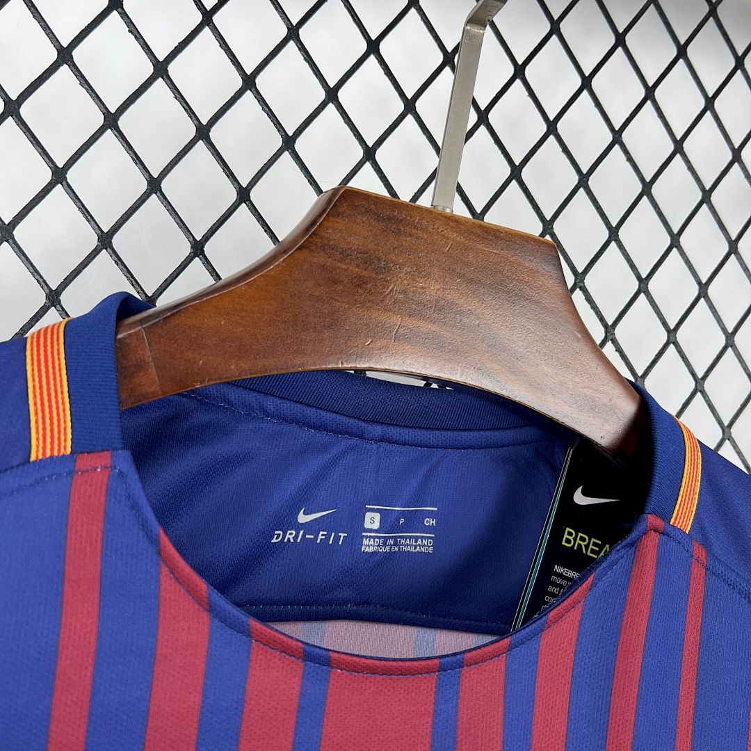 Maglia Barcelona Home 17/18 Retro Uomo Blu e Granata | Maglia da Calcio