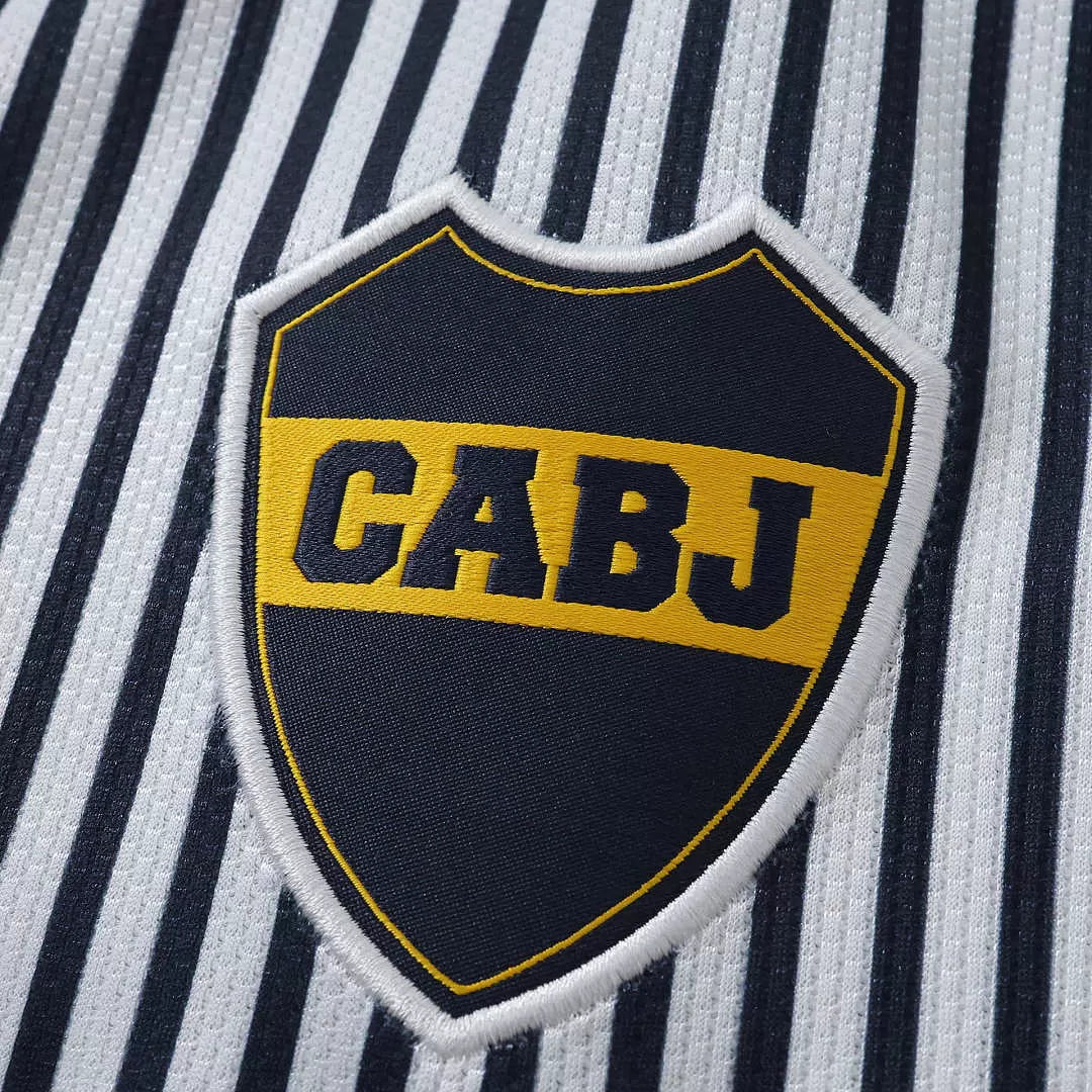 Maglia Boca Juniors Away 26/27 Uomo Bianco e Nero a righe verticali | Maglia da Calcio