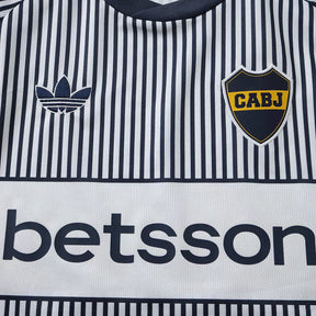 Maglia Boca Juniors Away 26/27 Uomo Bianco e Nero a righe verticali | Maglia da Calcio