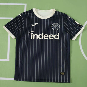 Maglia Brentford Away 26/27 Uomo Nero con righe bianche | Maglia da Calcio