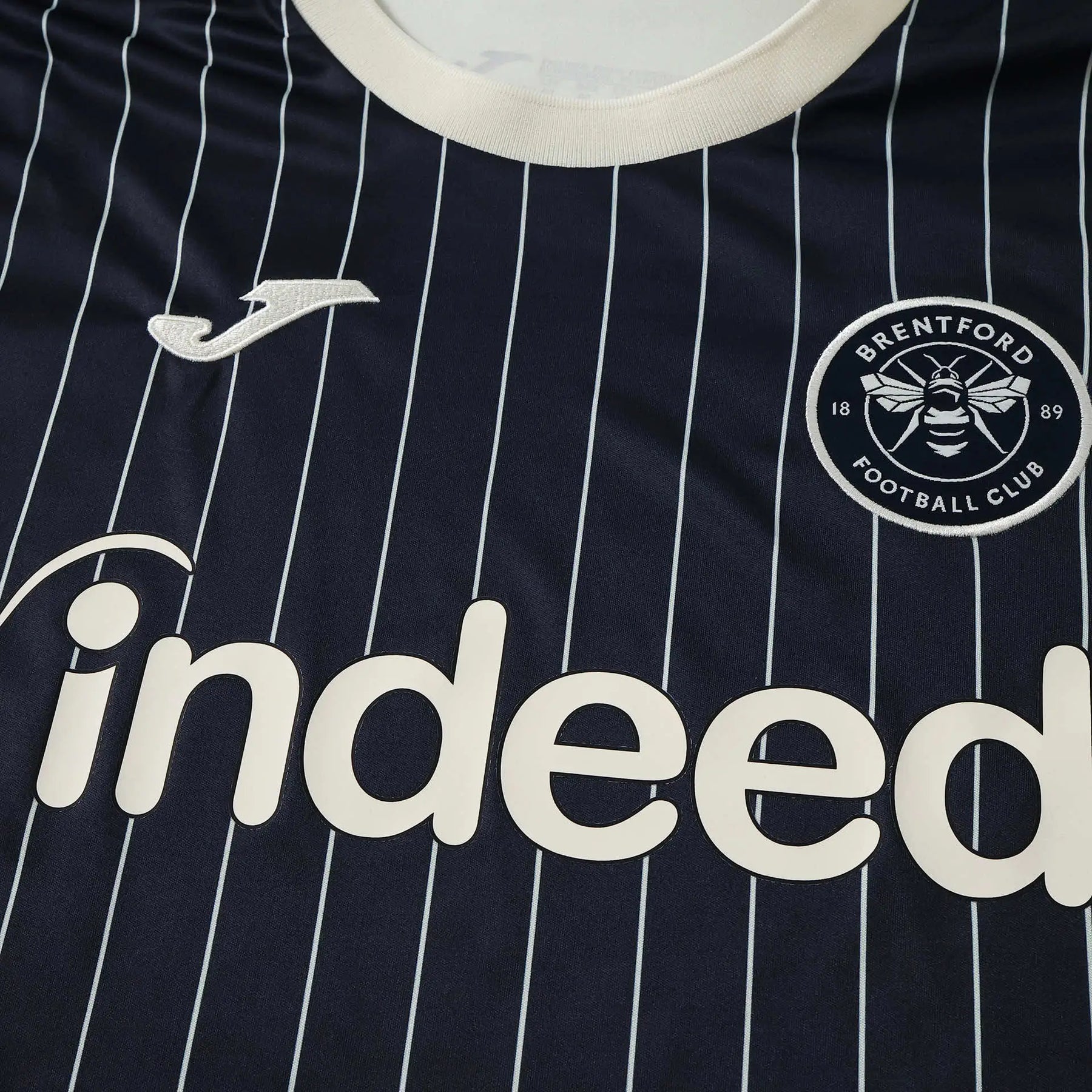 Maglia Brentford Away 26/27 Uomo Nero con righe bianche | Maglia da Calcio
