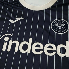 Maglia Brentford Away 26/27 Uomo Nero con righe bianche | Maglia da Calcio