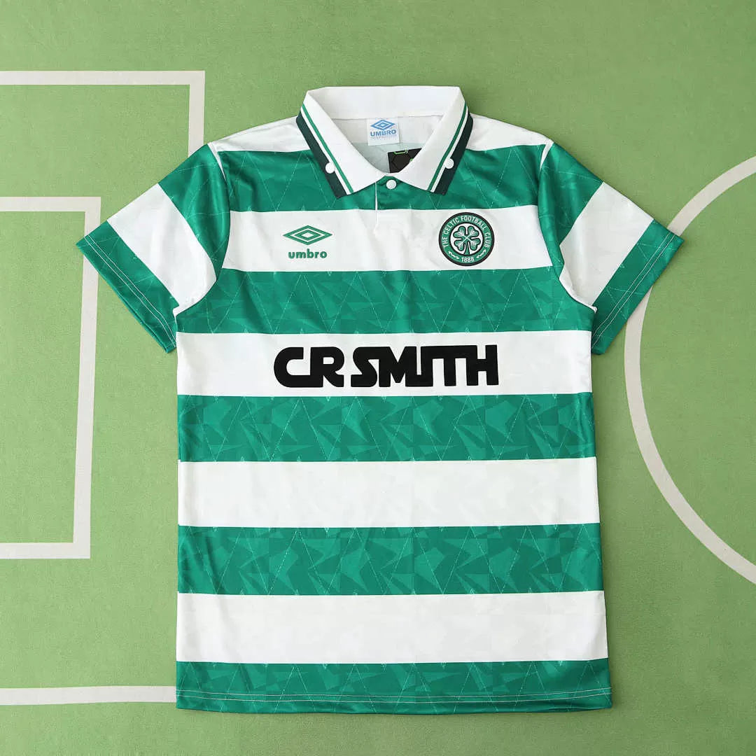 Maglia Celtic Home 89/91 Retro Uomo Verde e Bianco | Maglia da Calcio