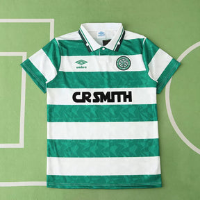 Maglia Celtic Home 89/91 Retro Uomo Verde e Bianco | Maglia da Calcio