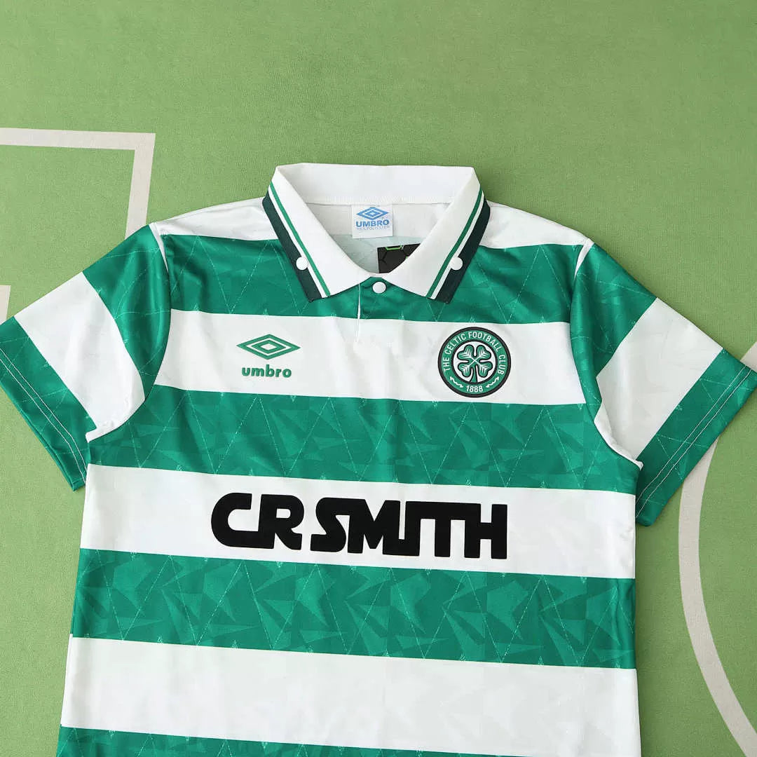 Maglia Celtic Home 89/91 Retro Uomo Verde e Bianco | Maglia da Calcio