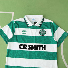 Maglia Celtic Home 89/91 Retro Uomo Verde e Bianco | Maglia da Calcio