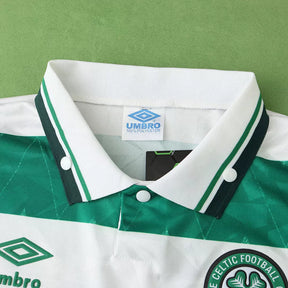 Maglia Celtic Home 89/91 Retro Uomo Verde e Bianco | Maglia da Calcio