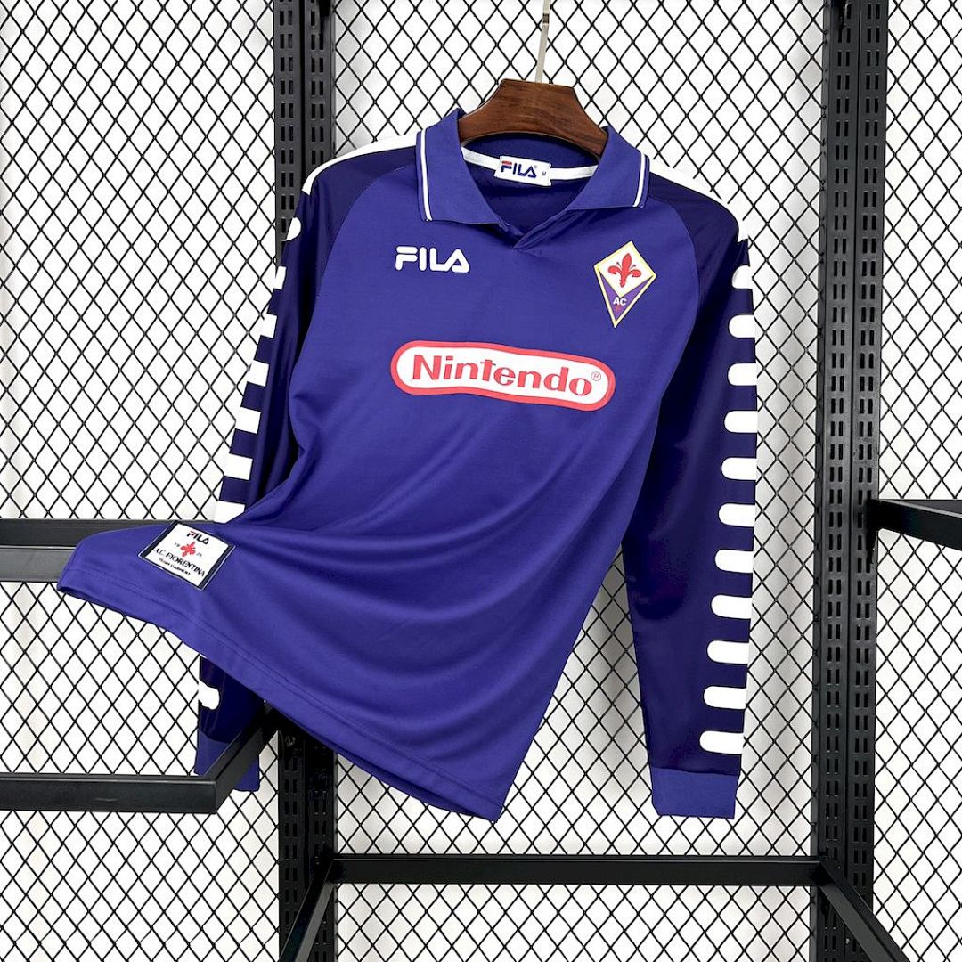 Maglia Fiorentina Home 98/99 Retro Manica Lunga Uomo Viola | Maglia da Calcio