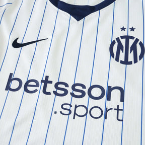 Maglia Inter Milan Away 26/27 Donna Bianco con righe blu navy | Maglia da Calcio