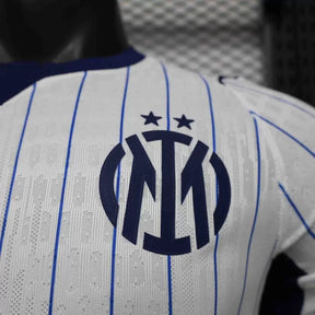 Maglia Inter Milan Away 26/27 Player Uomo Bianco con righe blu navy | Maglia da Calcio