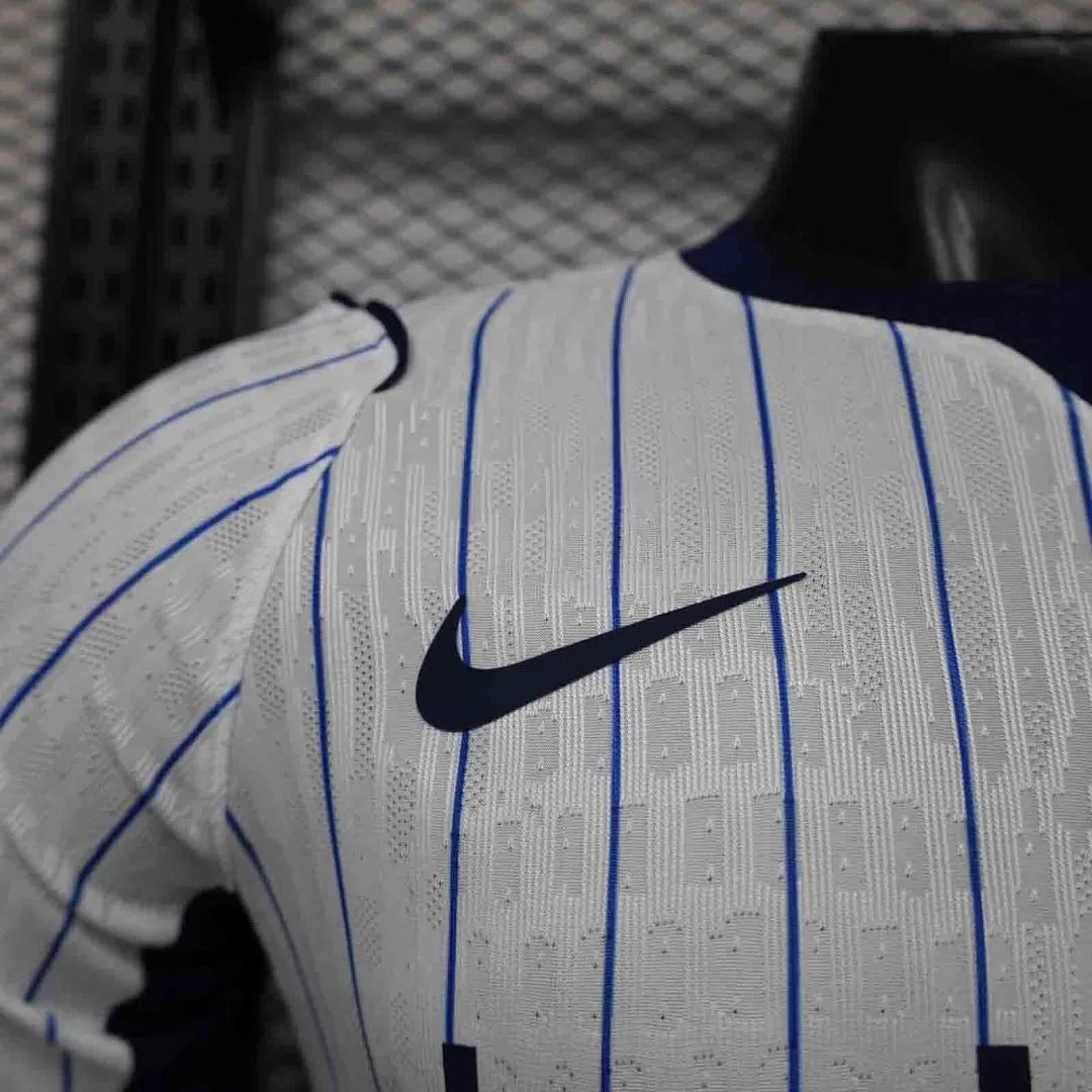 Maglia Inter Milan Away 26/27 Player Uomo Bianco con righe blu navy | Maglia da Calcio