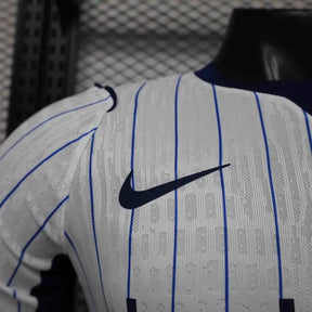 Maglia Inter Milan Away 26/27 Player Uomo Bianco con righe blu navy | Maglia da Calcio