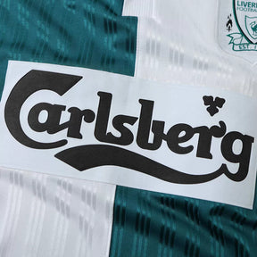Maglia Liverpool Away 95/96 Retro Uomo Bianco e Verde Acqua | Maglia da Calcio