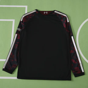 Maglia Liverpool Third 26/27 Manica Lunga Uomo Nero con pattern rosso | Maglia da Calcio