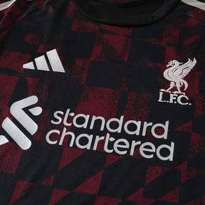 Maglia Liverpool Third 26/27 Manica Lunga Uomo Nero con pattern rosso | Maglia da Calcio