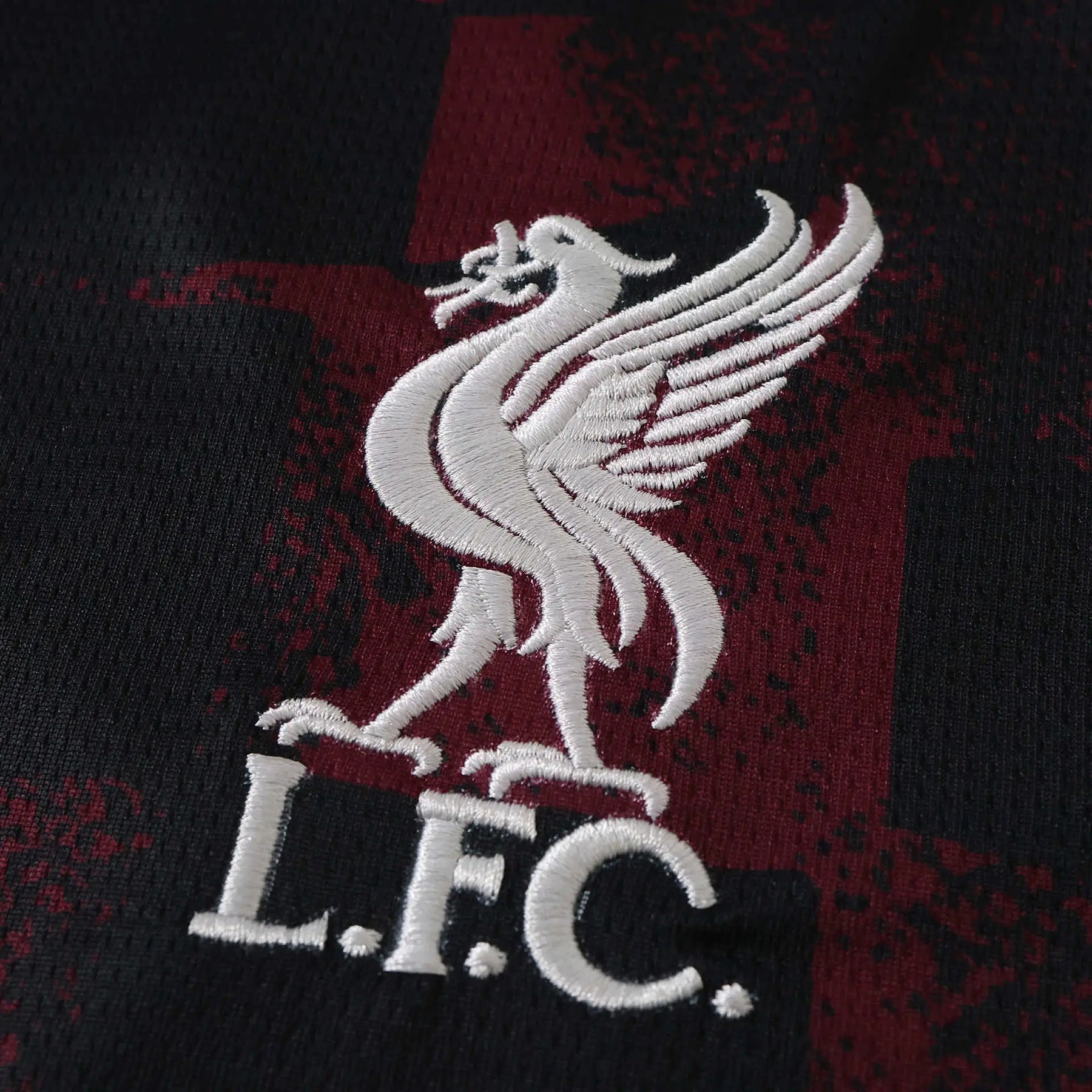 Maglia Liverpool Third 26/27 Manica Lunga Uomo Nero con pattern rosso | Maglia da Calcio
