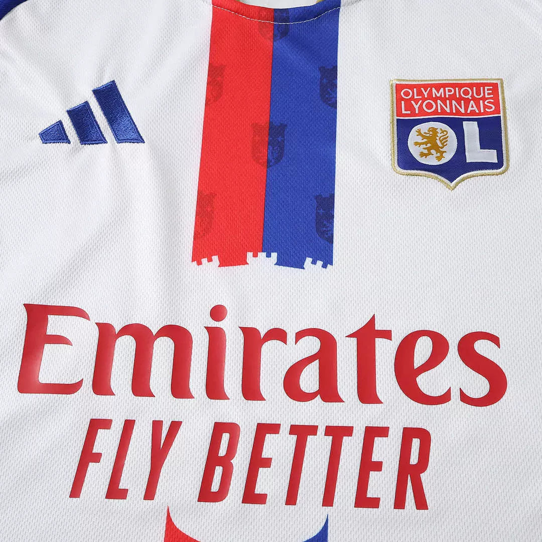 Maglia Lyon Home 26/27 Uomo Bianco Blu Navy Rosso | Maglia da Calcio