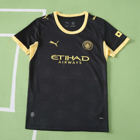 Maglia Manchester City Away 26/27 Donna Nero con dettagli oro | Maglia da Calcio