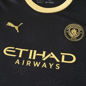 Maglia Manchester City Away 26/27 Donna Nero con dettagli oro | Maglia da Calcio