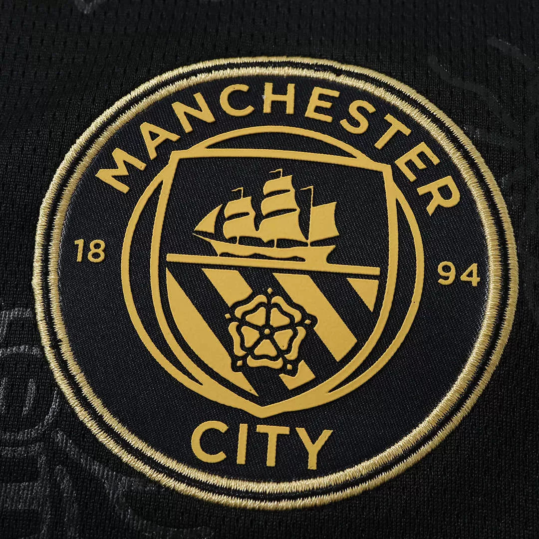 Maglia Manchester City Away 26/27 Uomo Nero e Oro | Maglia da Calcio