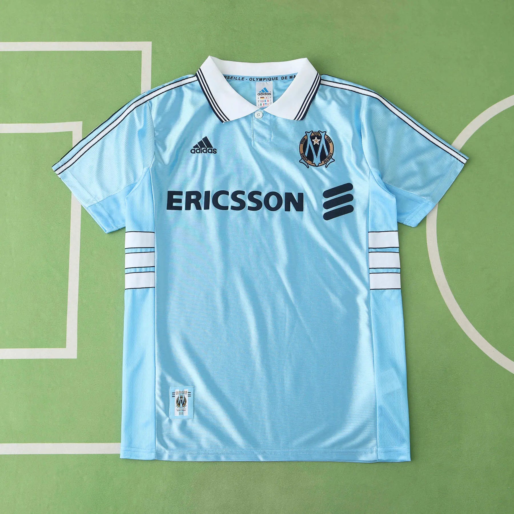 Maglia Marseille Away 98/99 Retro Uomo Azzurro | Maglia da Calcio
