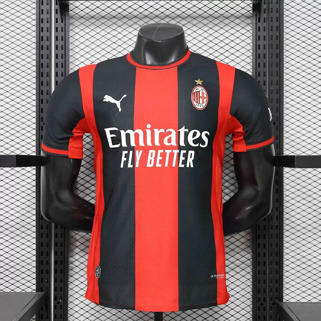 Maglia Milan Home 26/27 Player Uomo Nero e Rosso | Maglia da Calcio